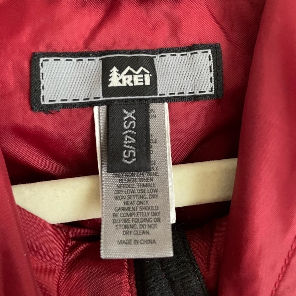 REI Elements Youth Windbreaker Jacket XS 4-5 Red Grey - Picture 10 of 13